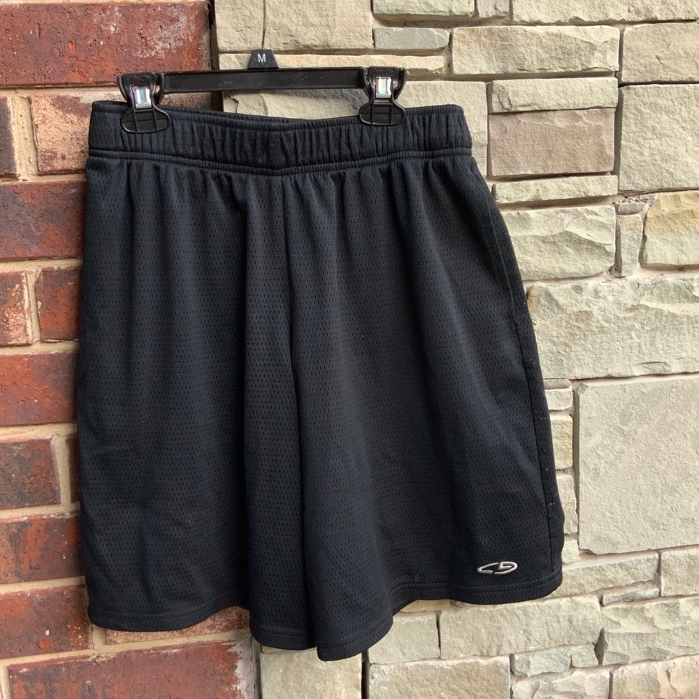 Champion Black Lined Athletic Shorts Boys L 12/14